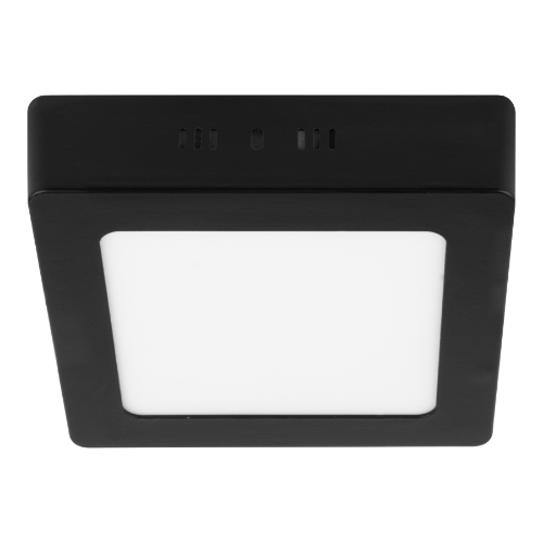 Luminario LED Tipo Plafon 6W Cuadrado Luz De Dia Color Negro 47415 Volteck